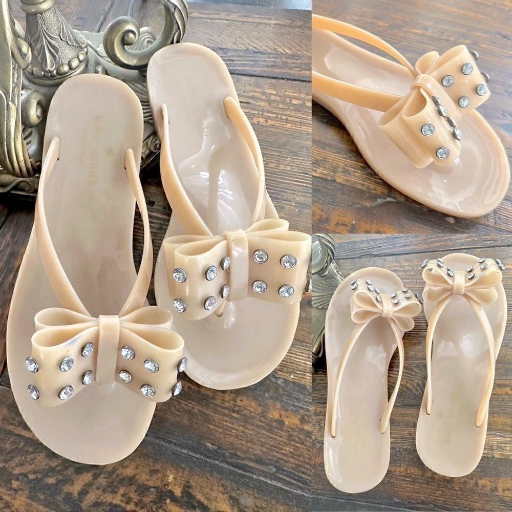 Kate Spade NY Flip Flops FRANCY  Rhinestone Size 7